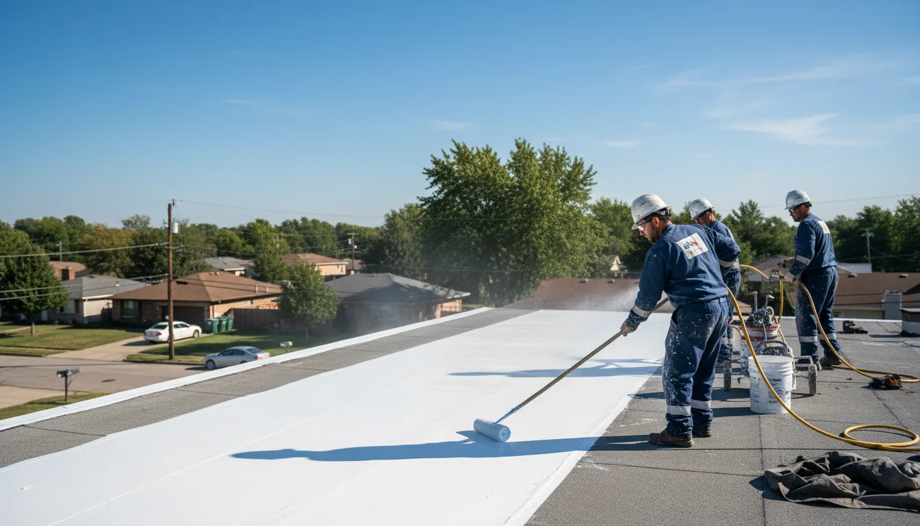Commercial roof coating in Newcastle, TX near me